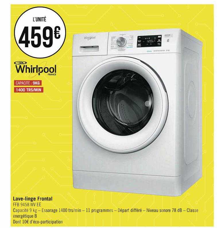lave-linge frontal whirlpool