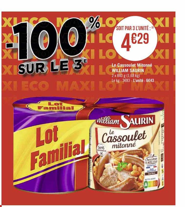 le cassoulet mitonné william saurin