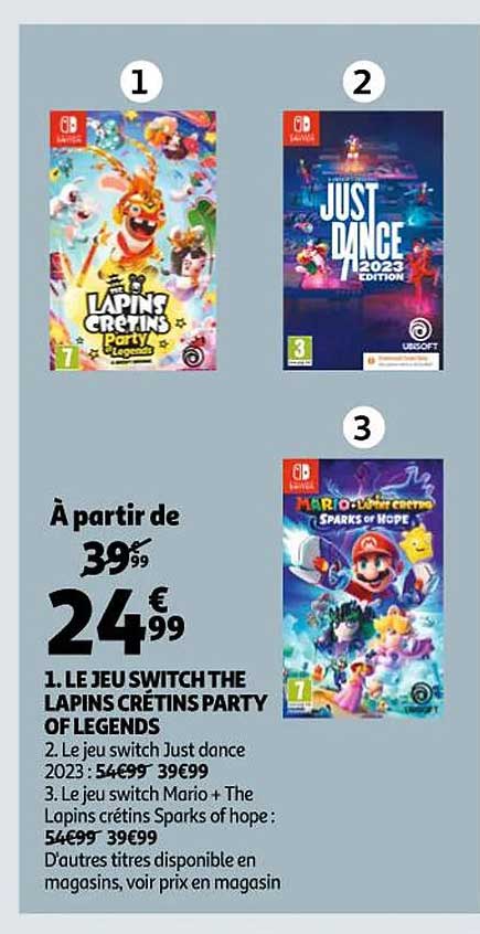 Le Jeu Switch The Lapins Crétins Party Of Legends