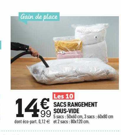 les 10 sacs rangement sous-vide