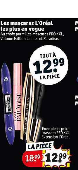 les mascaras l'oréal les plus en vogue