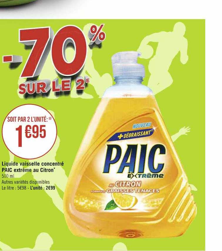Liquide Vaisselle Concentré Paic Extrême Au Citron