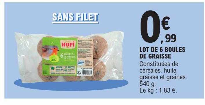 Lot De 6 Boules De Graisse