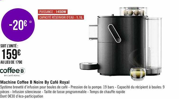 machine coffee b noire by café royal