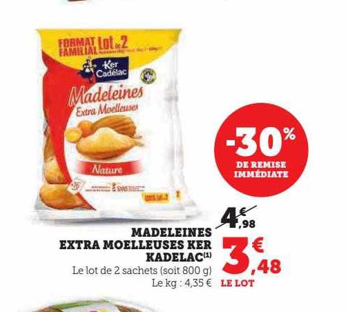 madeleines extra moelleuses ker kadélac