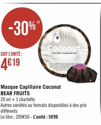masque capillaire coconut bear fruits