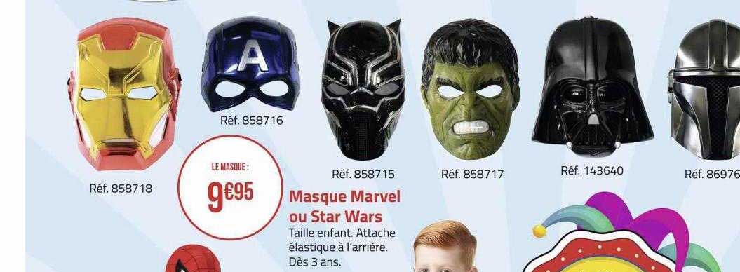 masque marvel ou star wars