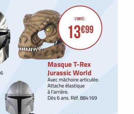 masque t-rex jurassic world