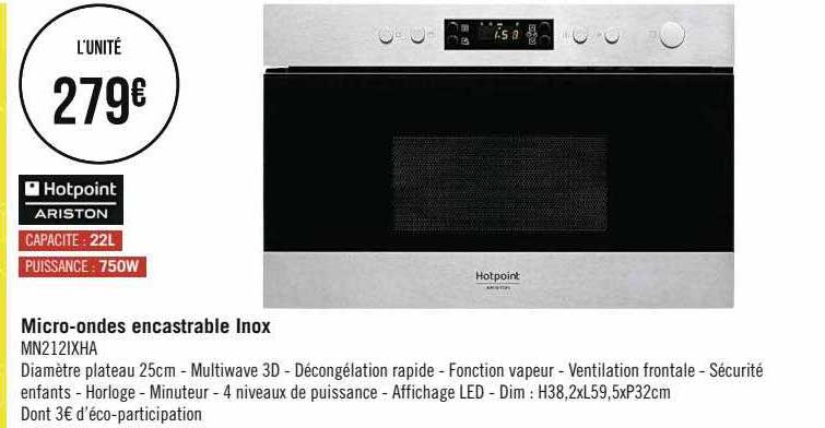 micro-ondes encastrable ino hotpoint ariston