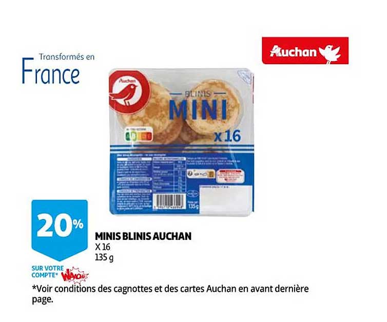 Minis Blinis Auchan