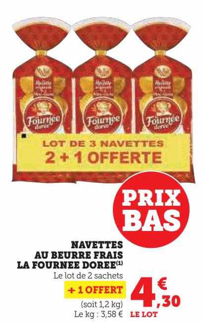 navettes au beurre frais la fournée dorée