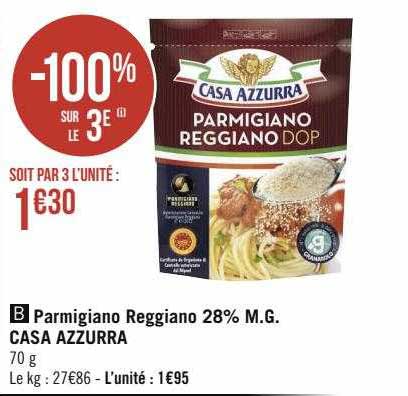 parmigiano reggiano 28% m.g. casa azzurra