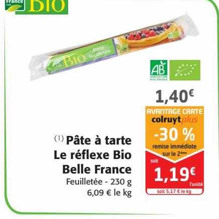 pâte à tarte le réflexe bio belle france