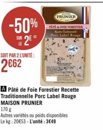 pâté de foie forestier recette traditionnelle porc label rouge maison prunier