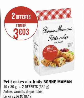 Petit Cakes Aux Fruits Bonne Maman