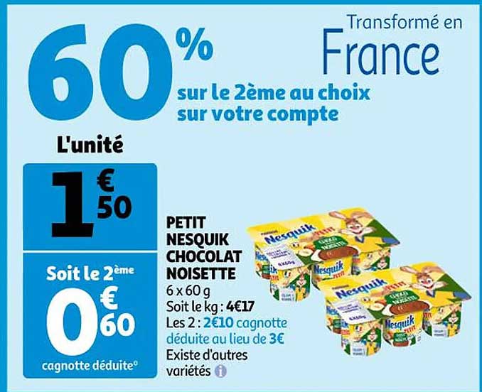 Petit Nesquik Chocolat Noisette