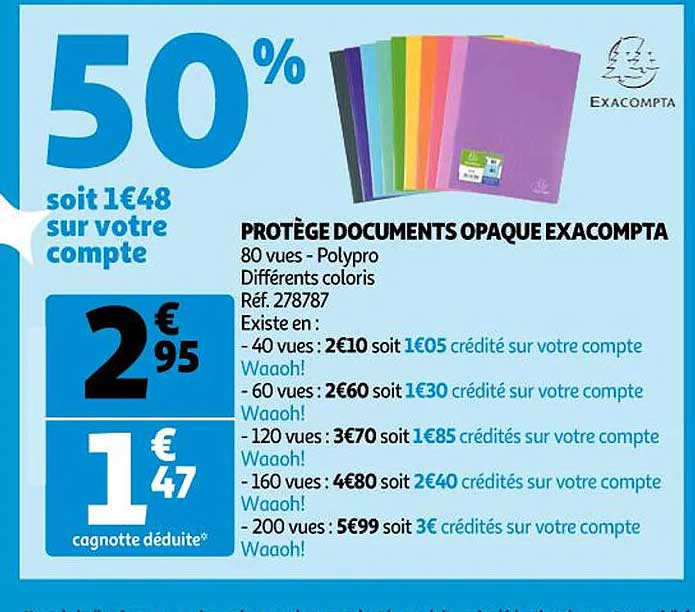 protège documents opaque exacompta