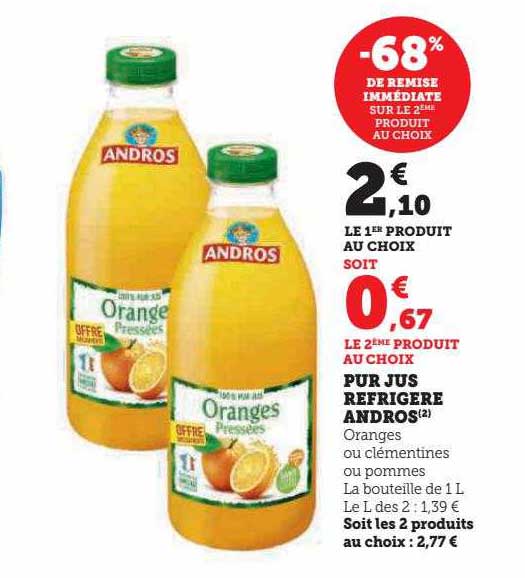 Pur Jus Réfrigéré Andros