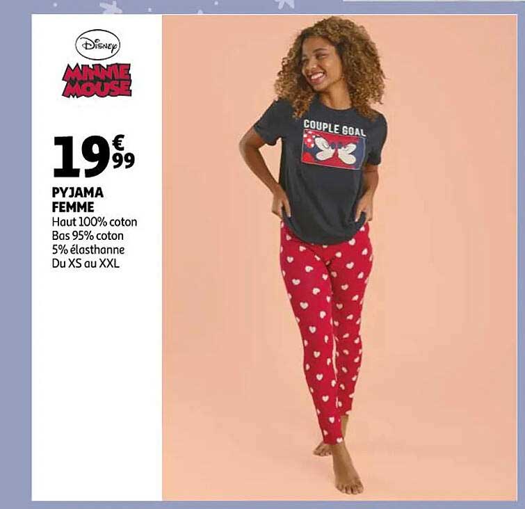 pyjama femme disney minnie mouse