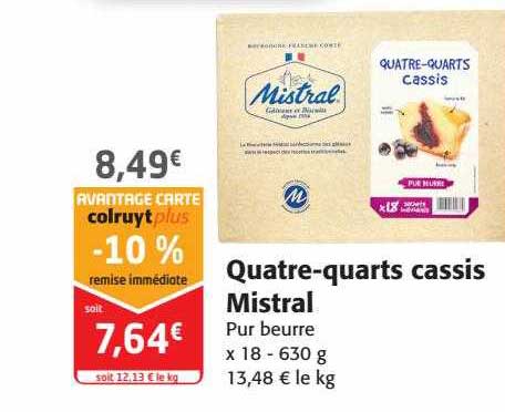quatre-quarts cassis mistral