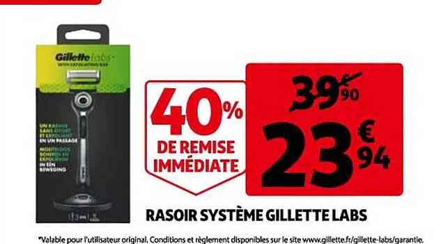 rasoir système gillette labs