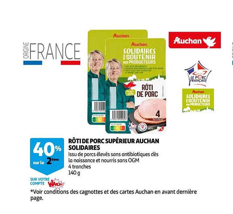rôti de porc supérieur auchan solidaires