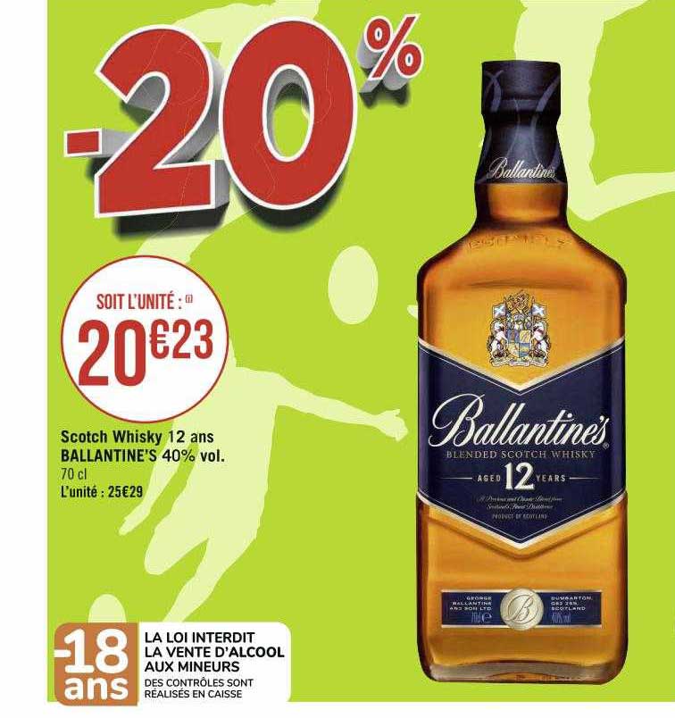 scotch whisky 12 ans ballantine's