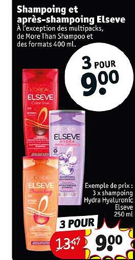 shampoing et après-shampoing elseve