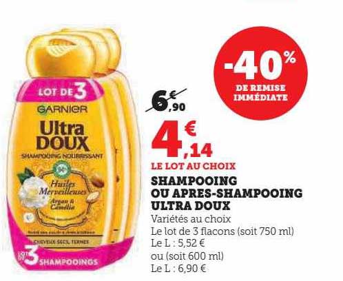 shampooing ou après-shampooing ultra doux