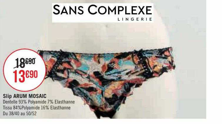 slip arum mosaïc sans complexe lingerie