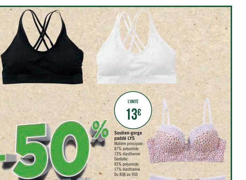 soutien-gorge paddé lys