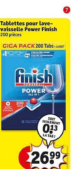 tablettes pour lave-vaisselle power finish