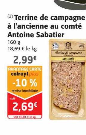 terrine de campagne à l'ancienne au comté antoine sabatier