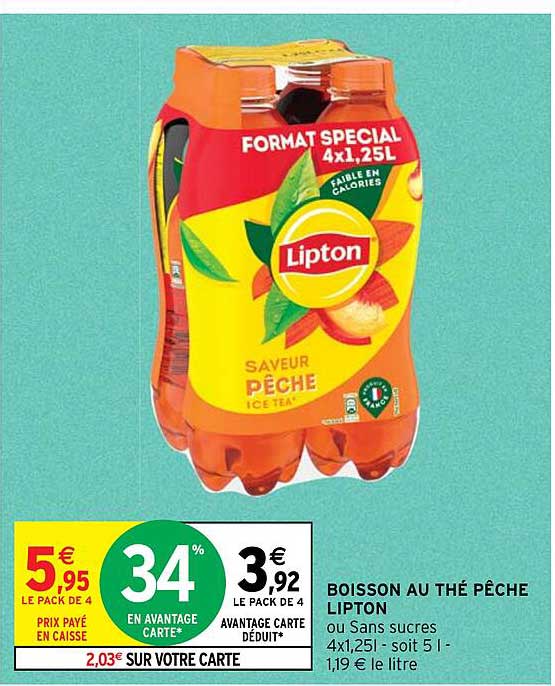 Boisson Au Thé Pêche Lipton