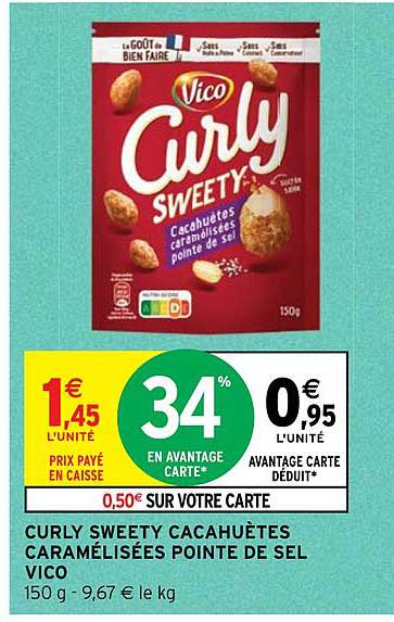 curly sweety cacahuètes caramélisées pointe de sel vico