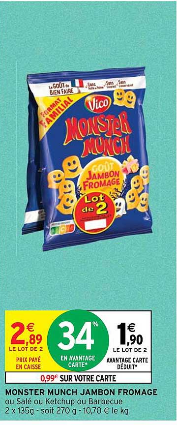 Monster Munch Jambon Fromage