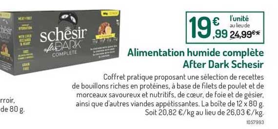 alimentation humide complete after dark schesir