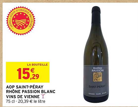 aop saint-péray rhône passion blanc vins de vienne