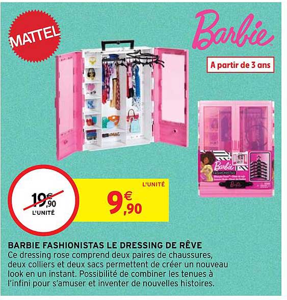 barbie fashionistas le dressing de reve