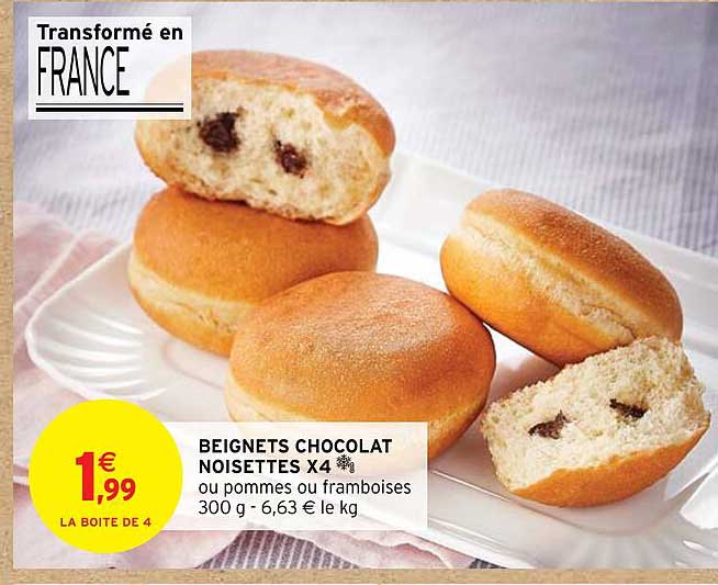 Beignets Chocolat Noisettes X 4