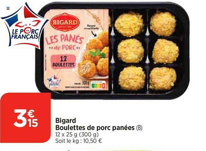 Bigard Boulettes De Porc Panées