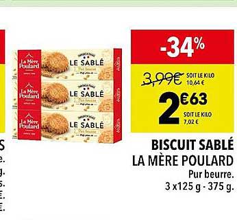 biscuit sablé la mère poulard pur beurre