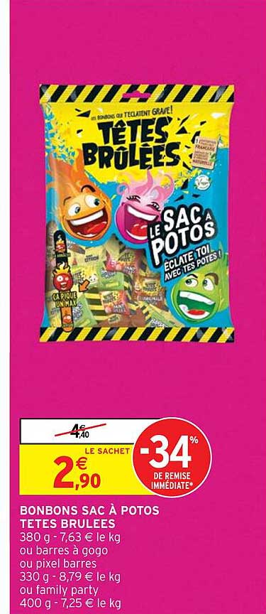 bonbons sac à potos têtes brûlées