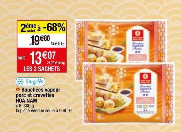 Bouchées Vapeur Porc Et Crevettes Hoa Nam