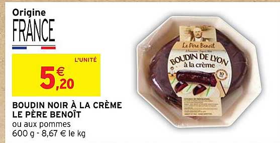 boudin noir à la crème le père benoît