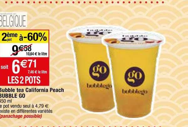 bubble tea california peach bubble go