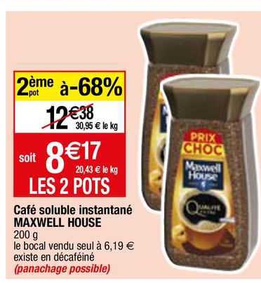 Café Soluble Instantané Maxwell House