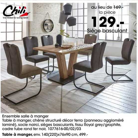 chili ensemble salle à manger