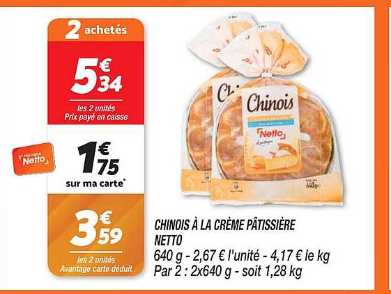 chinois à la crème pâtissière netto