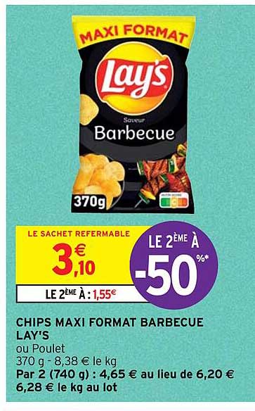 Chips Maxi Format Barbecue Lay's